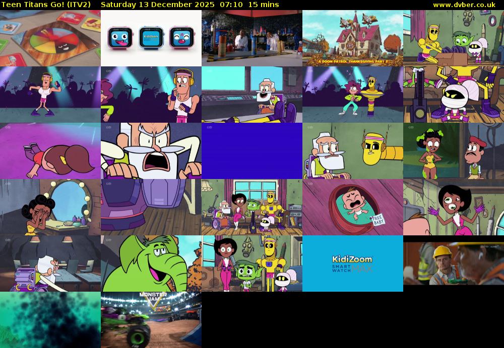 Teen Titans Go! (ITV2) Saturday 13 December 2025 07:10 - 07:25