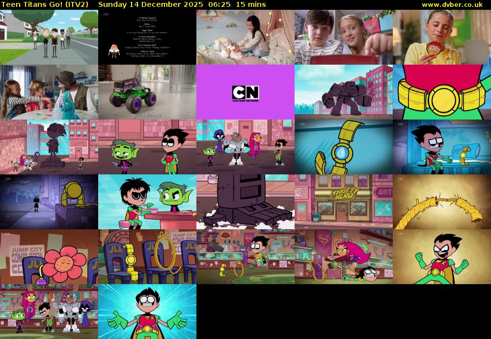 Teen Titans Go! (ITV2) Sunday 14 December 2025 06:25 - 06:40