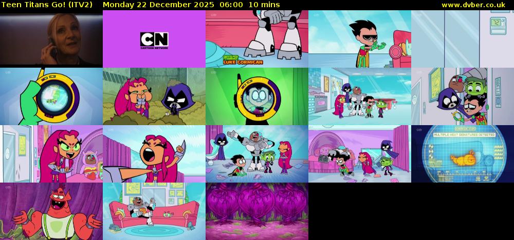 Teen Titans Go! (ITV2) Monday 22 December 2025 06:00 - 06:10