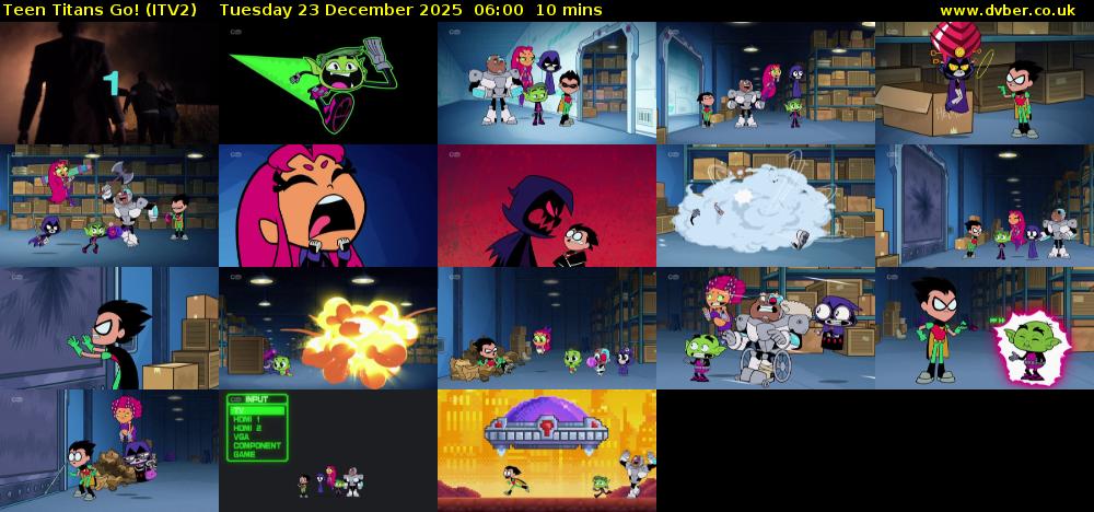 Teen Titans Go! (ITV2) Tuesday 23 December 2025 06:00 - 06:10