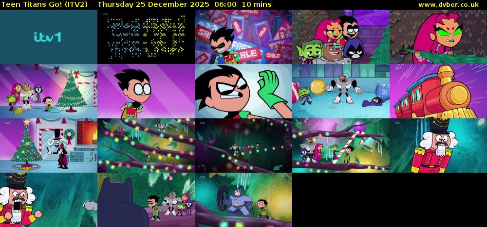 Teen Titans Go! (ITV2) Thursday 25 December 2025 06:00 - 06:10