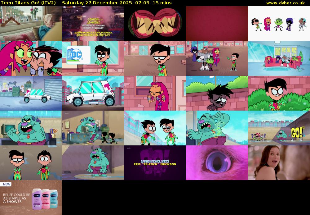Teen Titans Go! (ITV2) Saturday 27 December 2025 07:05 - 07:20
