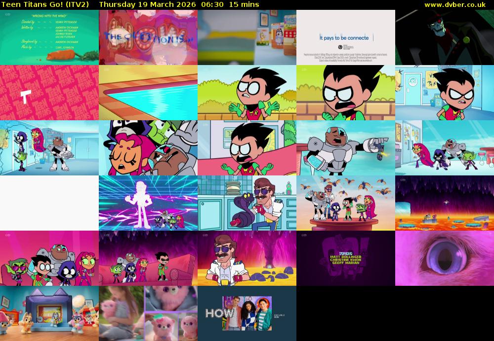 Teen Titans Go! (ITV2) Thursday 19 March 2026 06:30 - 06:45