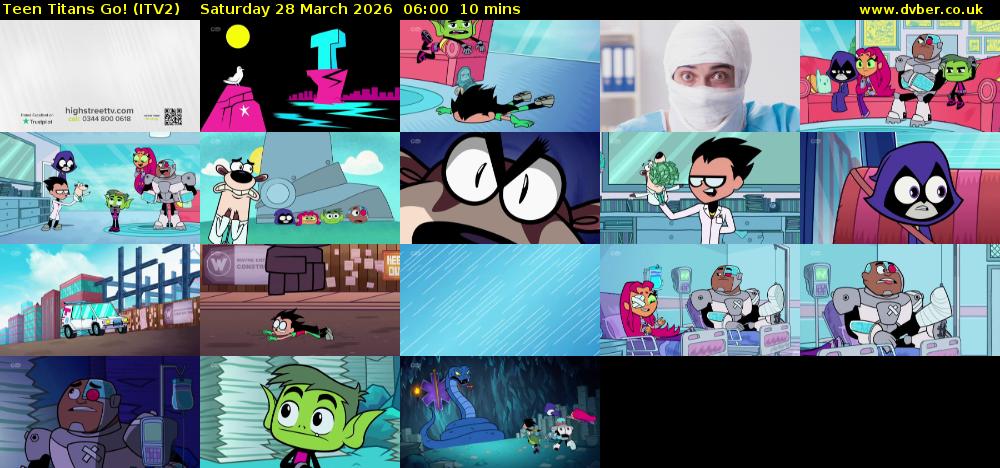 Teen Titans Go! (ITV2) Saturday 28 March 2026 06:00 - 06:10
