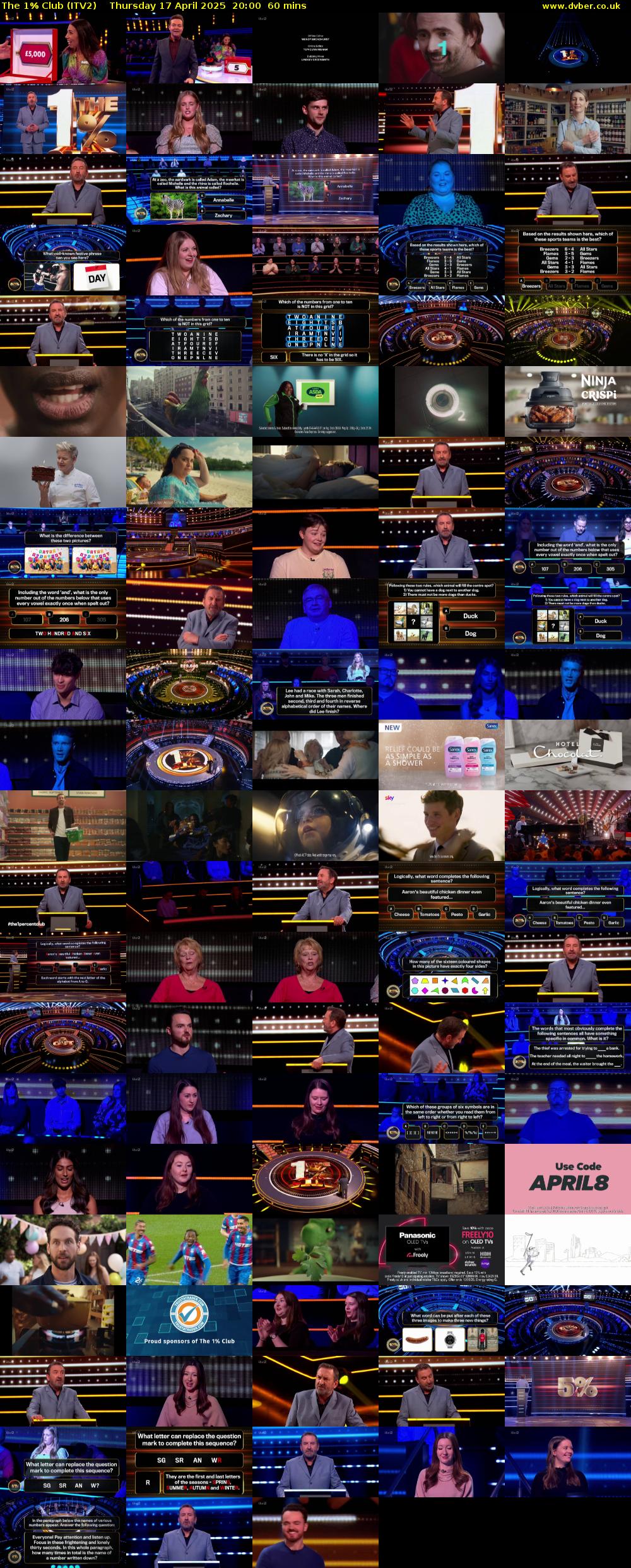 The 1% Club (ITV2) Thursday 17 April 2025 20:00 - 21:00