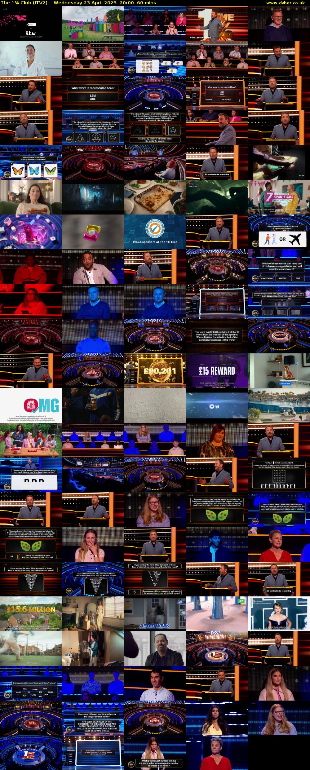 The 1% Club (ITV2) Wednesday 23 April 2025 20:00 - 21:00