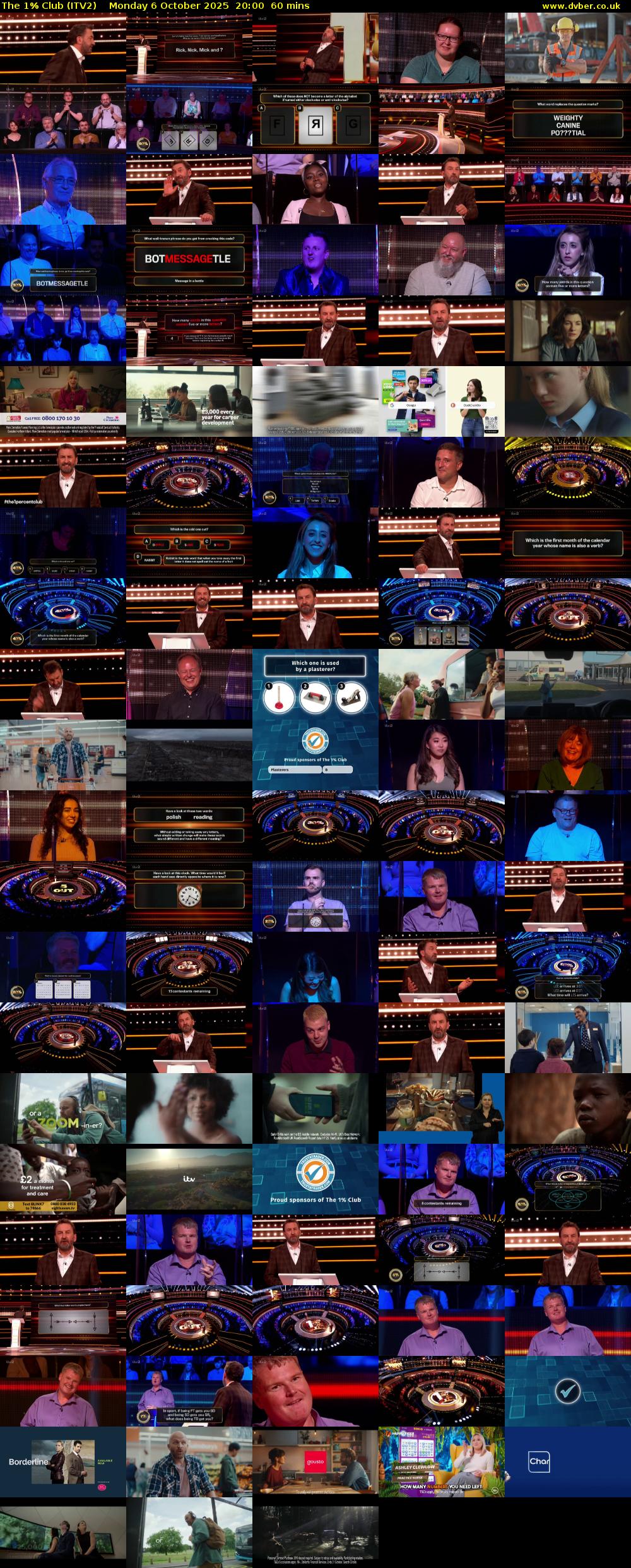 The 1% Club (ITV2) Monday 6 October 2025 20:00 - 21:00