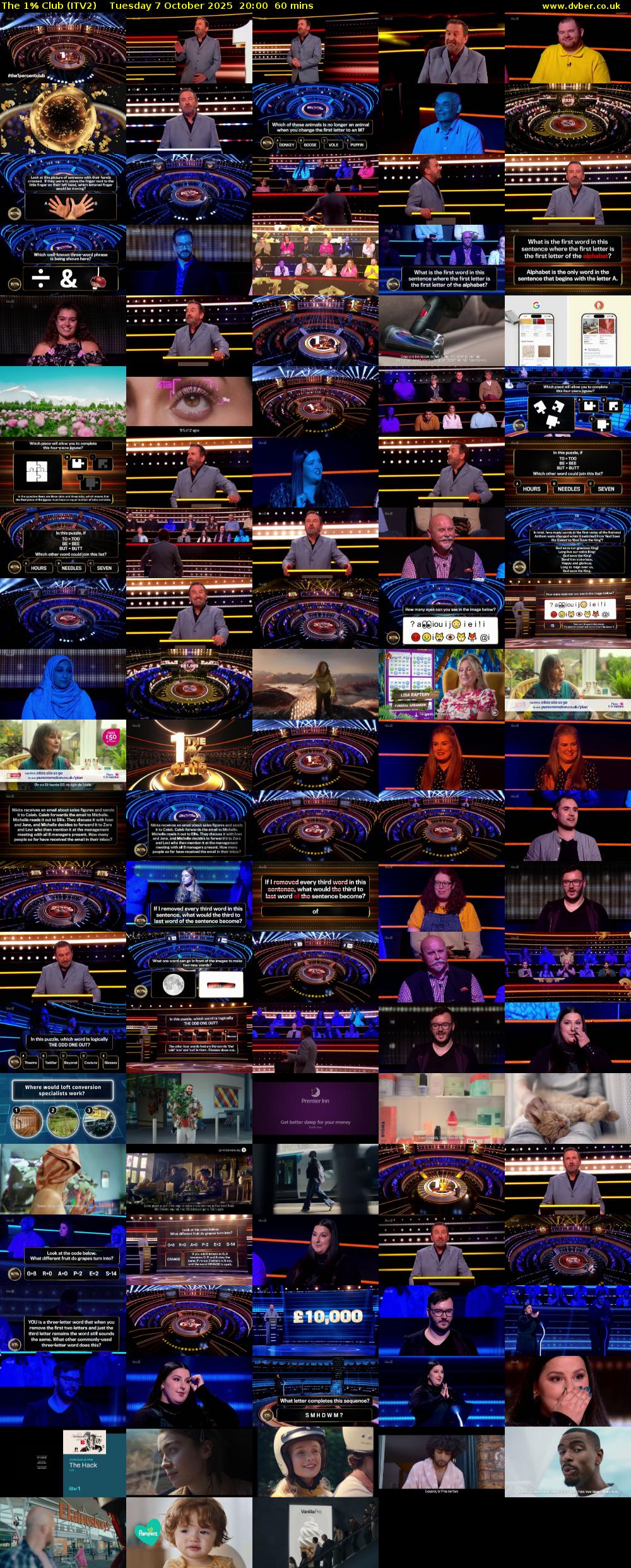 The 1% Club (ITV2) Tuesday 7 October 2025 20:00 - 21:00