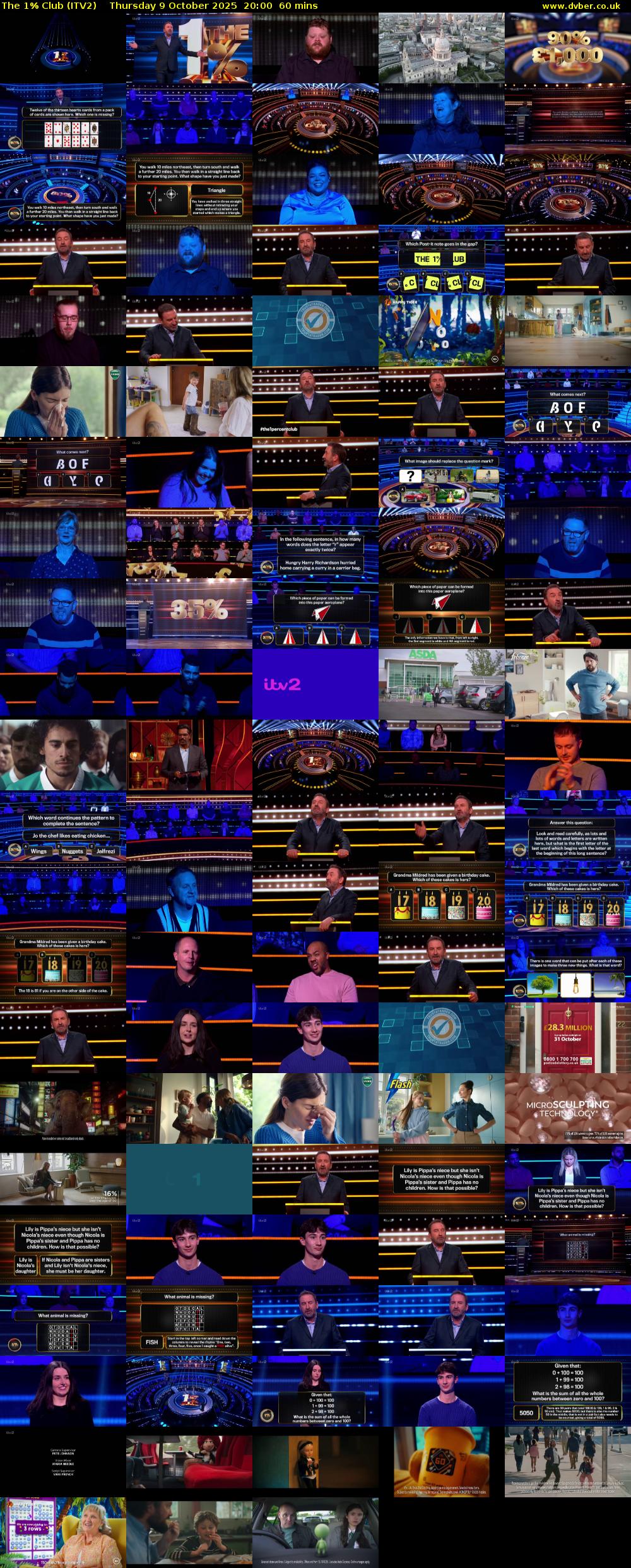 The 1% Club (ITV2) Thursday 9 October 2025 20:00 - 21:00
