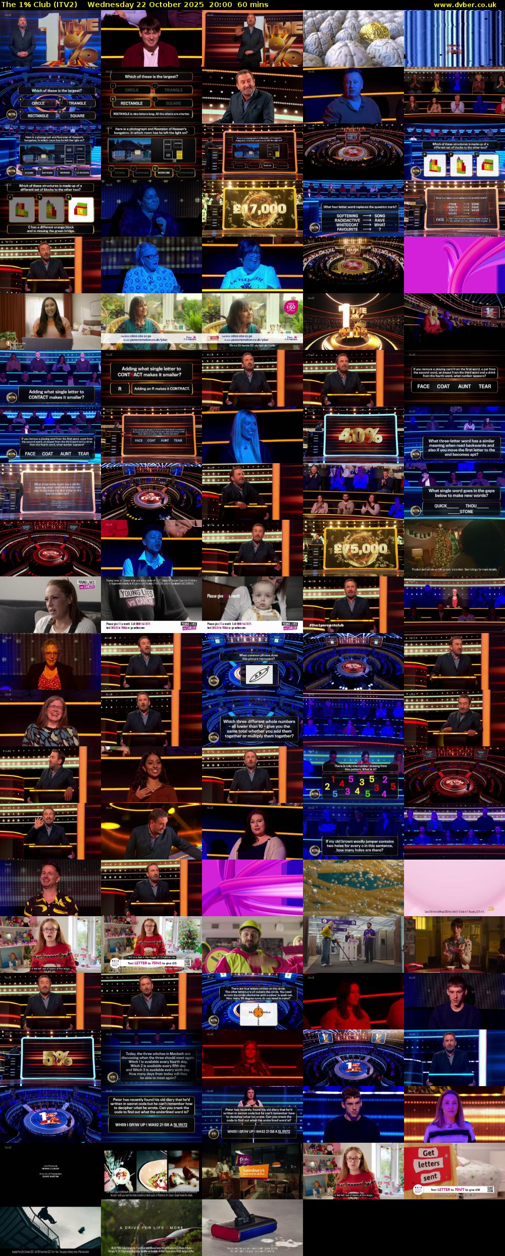 The 1% Club (ITV2) Wednesday 22 October 2025 20:00 - 21:00