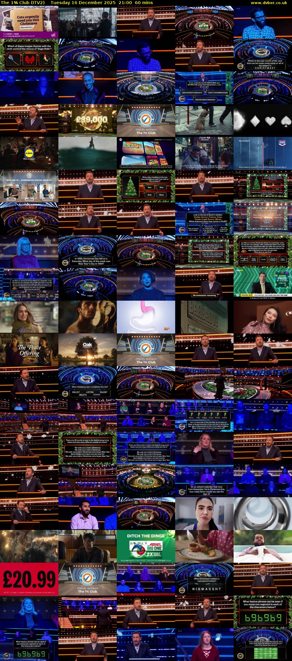 The 1% Club (ITV2) Tuesday 16 December 2025 21:00 - 22:00