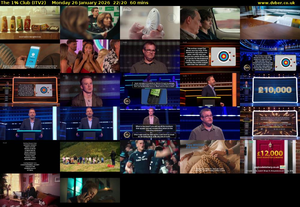 The 1% Club (ITV2) Monday 26 January 2026 22:20 - 23:20
