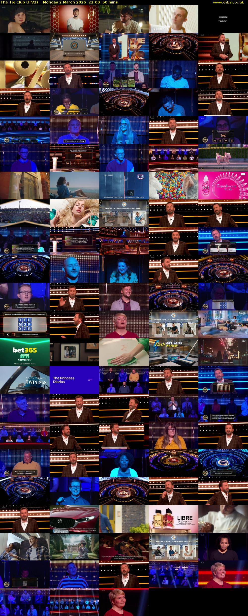 The 1% Club (ITV2) Monday 2 March 2026 22:00 - 23:00