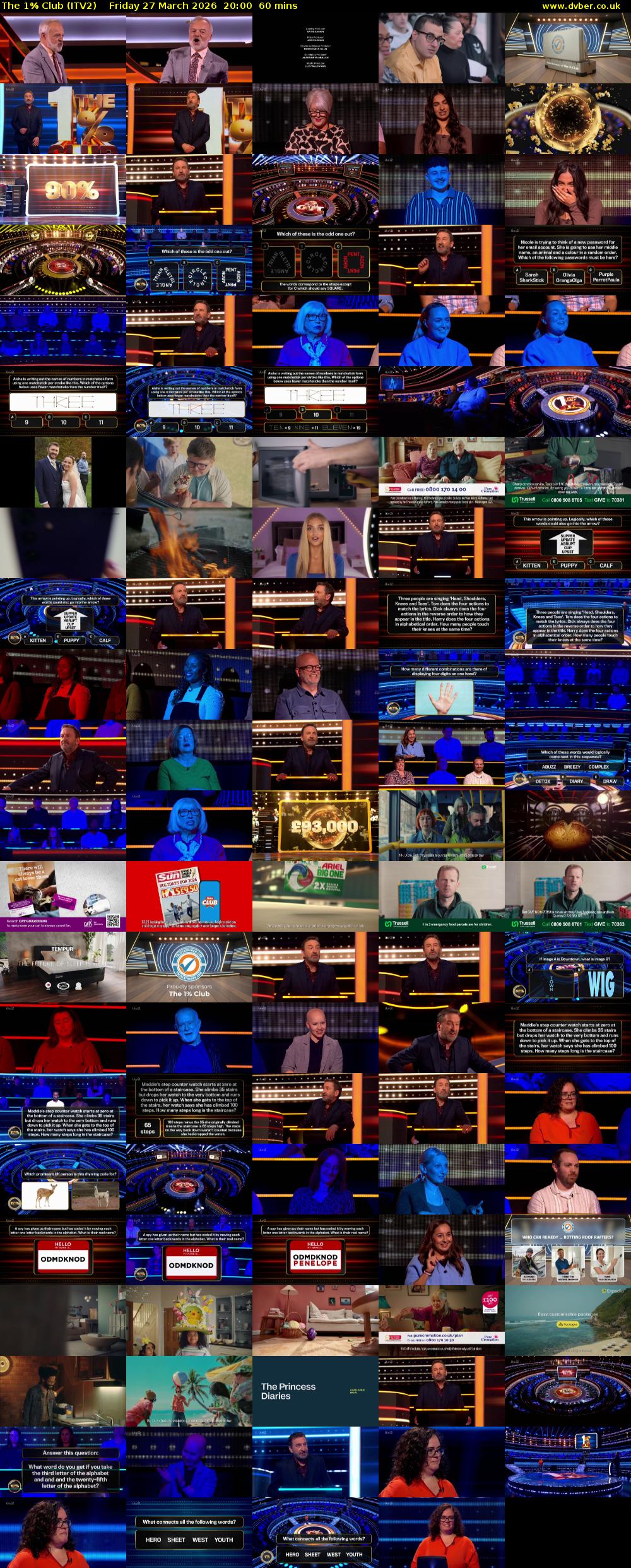 The 1% Club (ITV2) Friday 27 March 2026 20:00 - 21:00