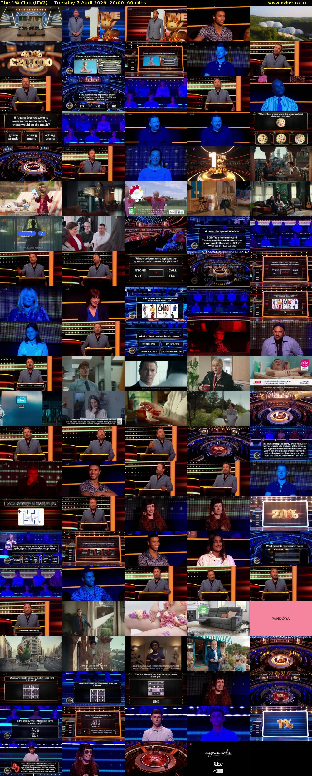 The 1% Club (ITV2) Tuesday 7 April 2026 20:00 - 21:00