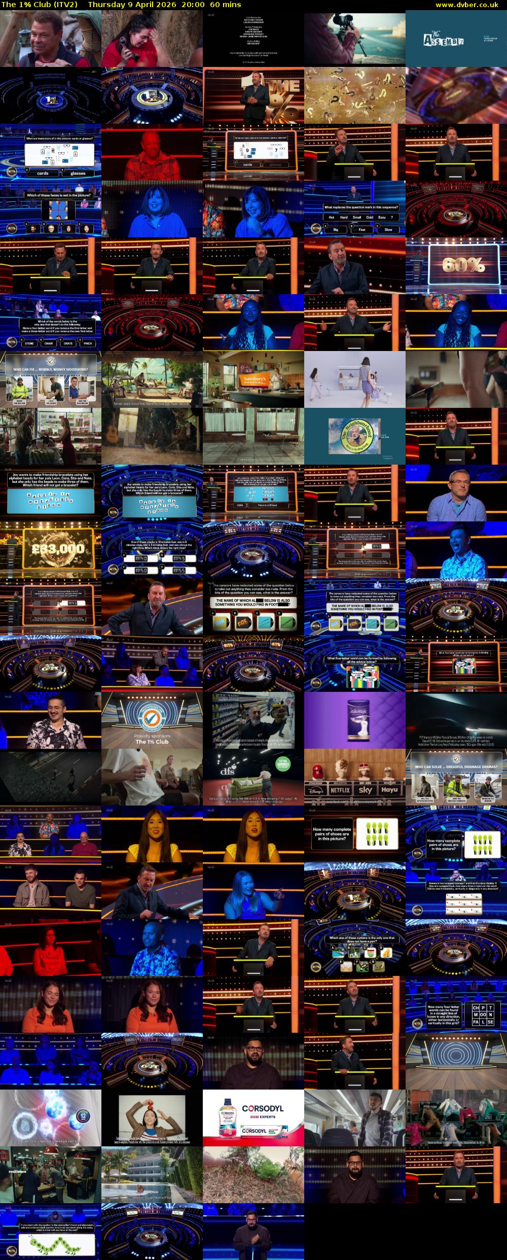 The 1% Club (ITV2) Thursday 9 April 2026 20:00 - 21:00
