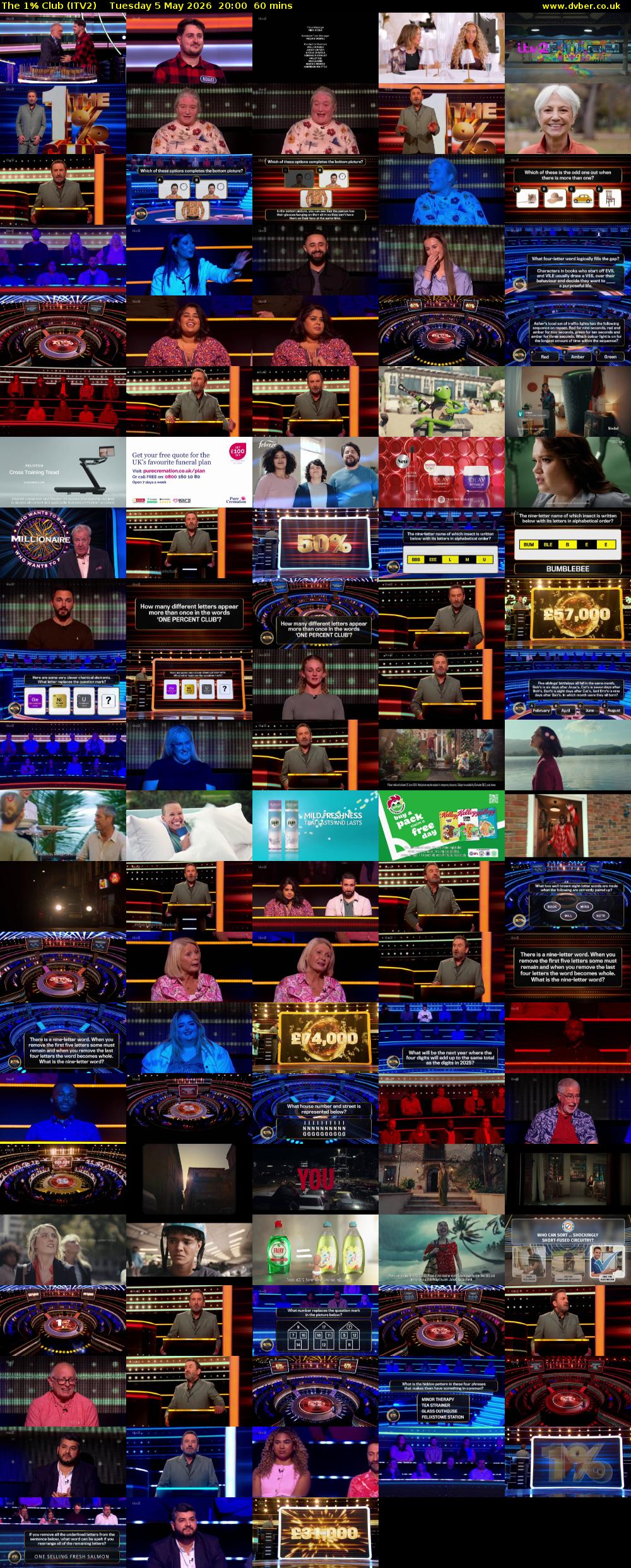 The 1% Club (ITV2) Tuesday 5 May 2026 20:00 - 21:00