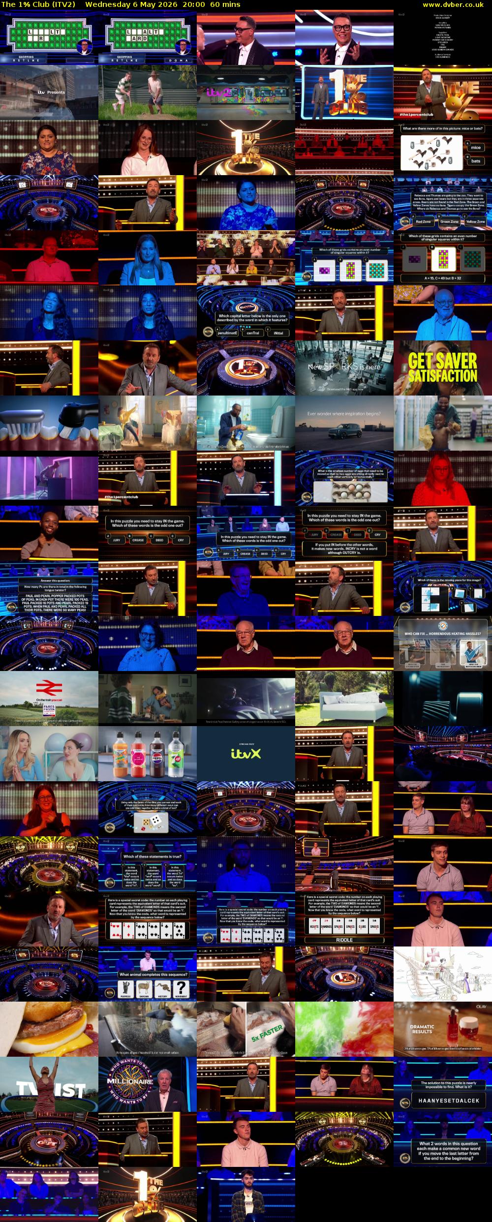 The 1% Club (ITV2) Wednesday 6 May 2026 20:00 - 21:00