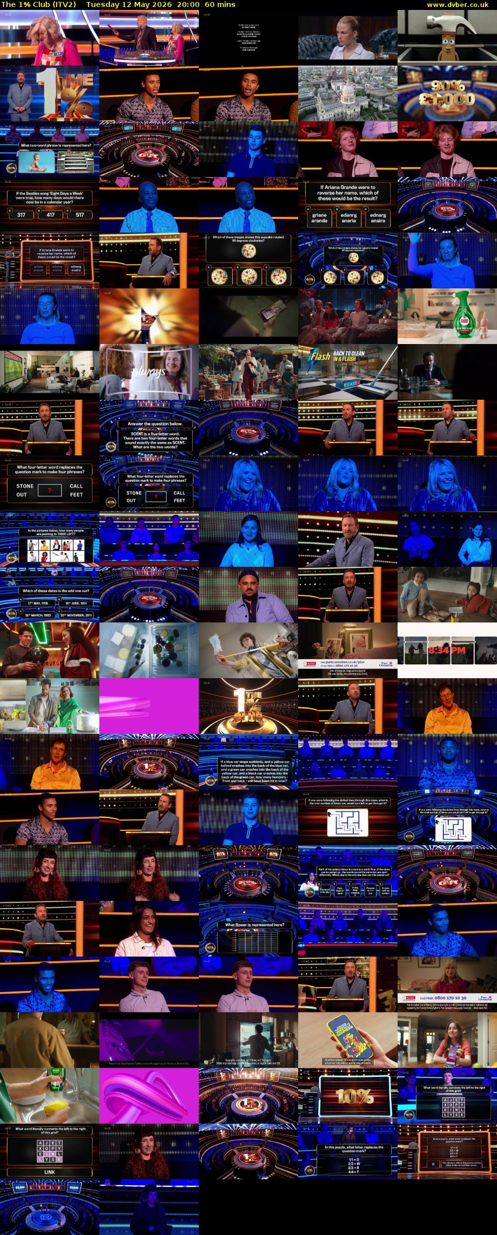 The 1% Club (ITV2) Tuesday 12 May 2026 20:00 - 21:00