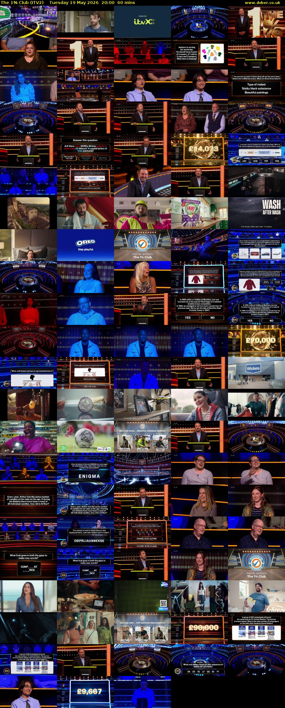 The 1% Club (ITV2) Tuesday 19 May 2026 20:00 - 21:00