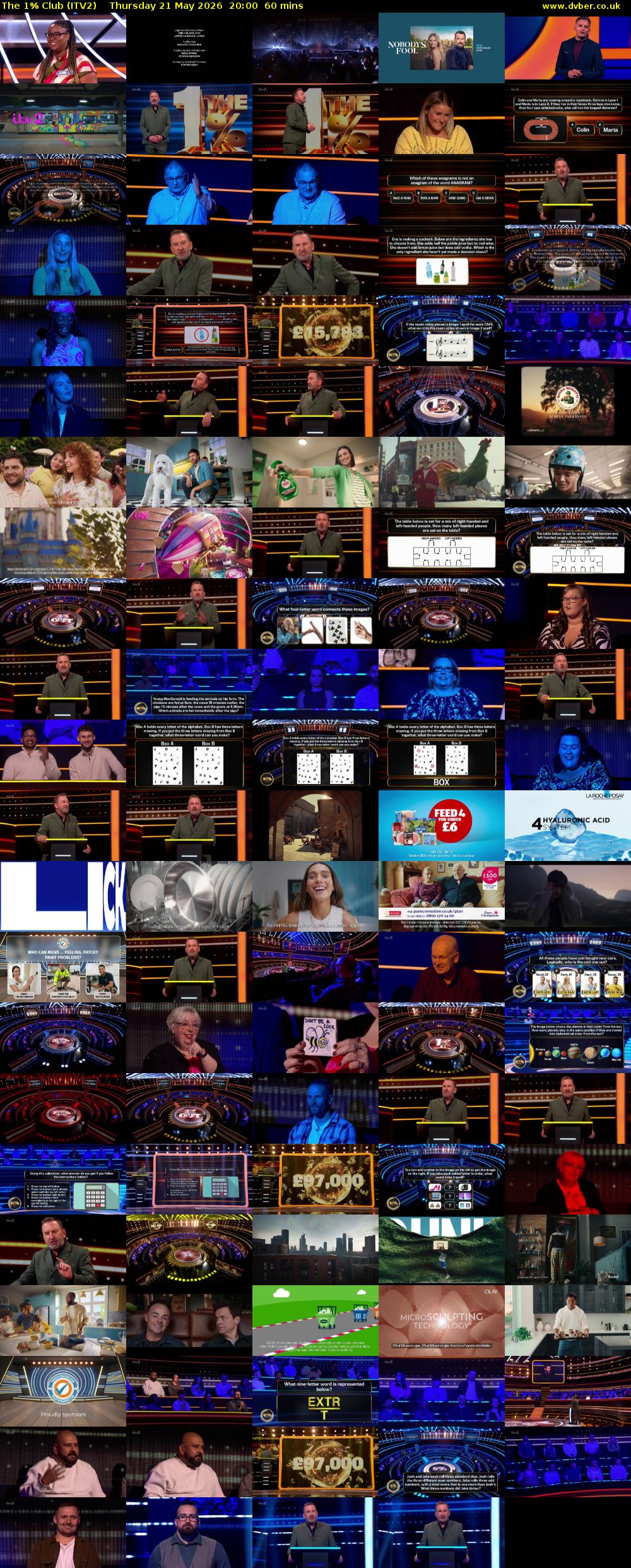 The 1% Club (ITV2) Thursday 21 May 2026 20:00 - 21:00