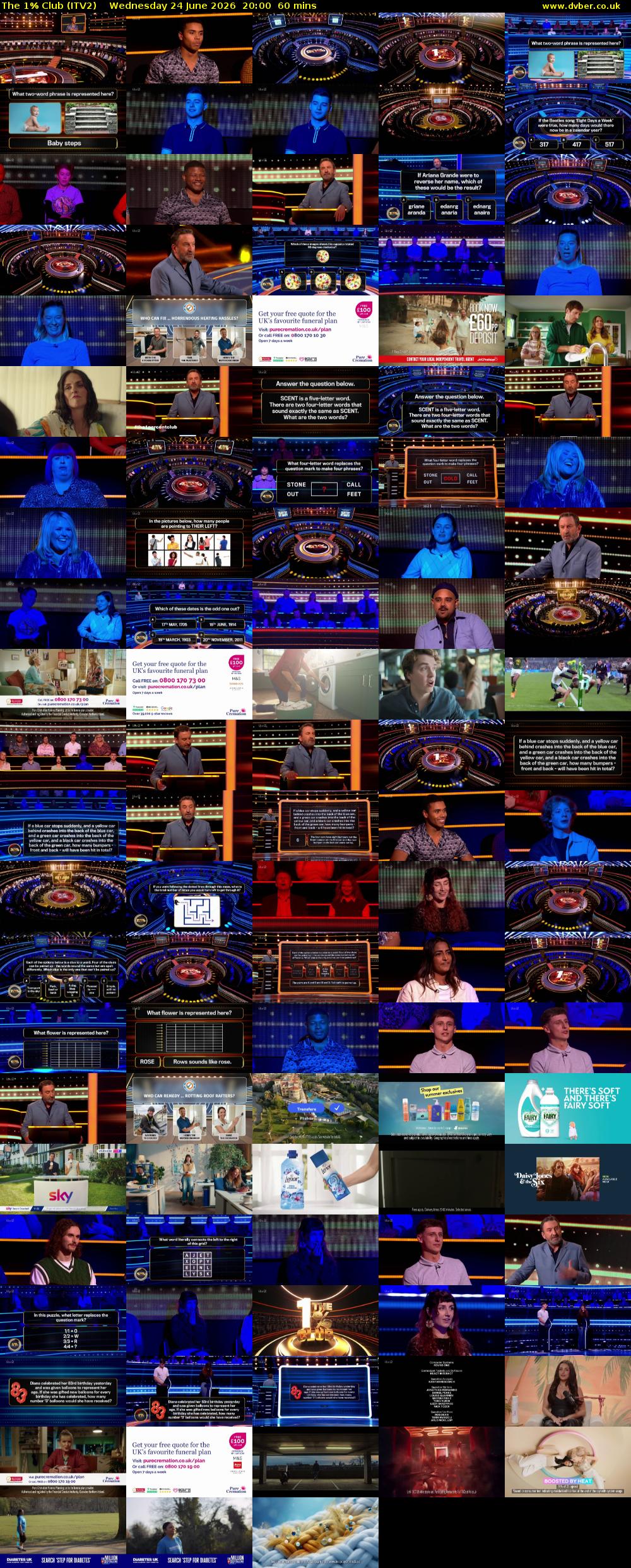 The 1% Club (ITV2) Wednesday 24 June 2026 20:00 - 21:00