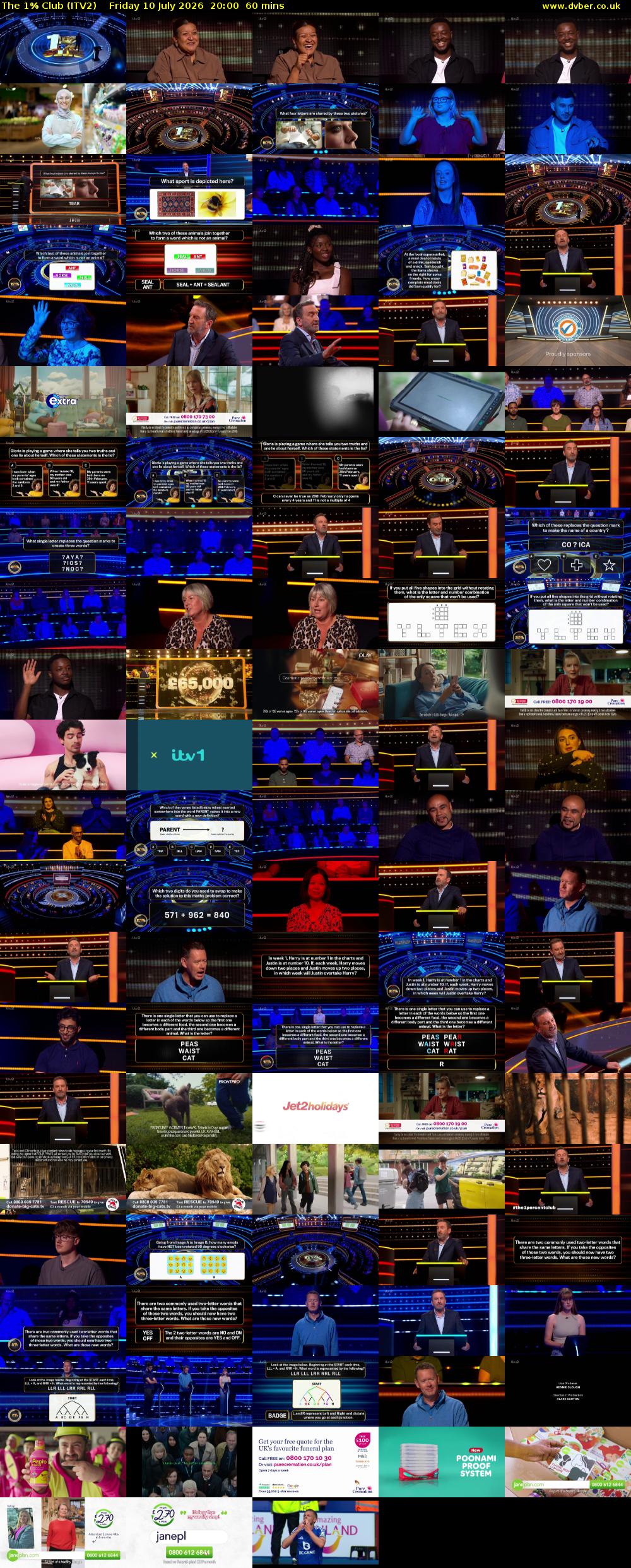 The 1% Club (ITV2) Friday 10 July 2026 20:00 - 21:00