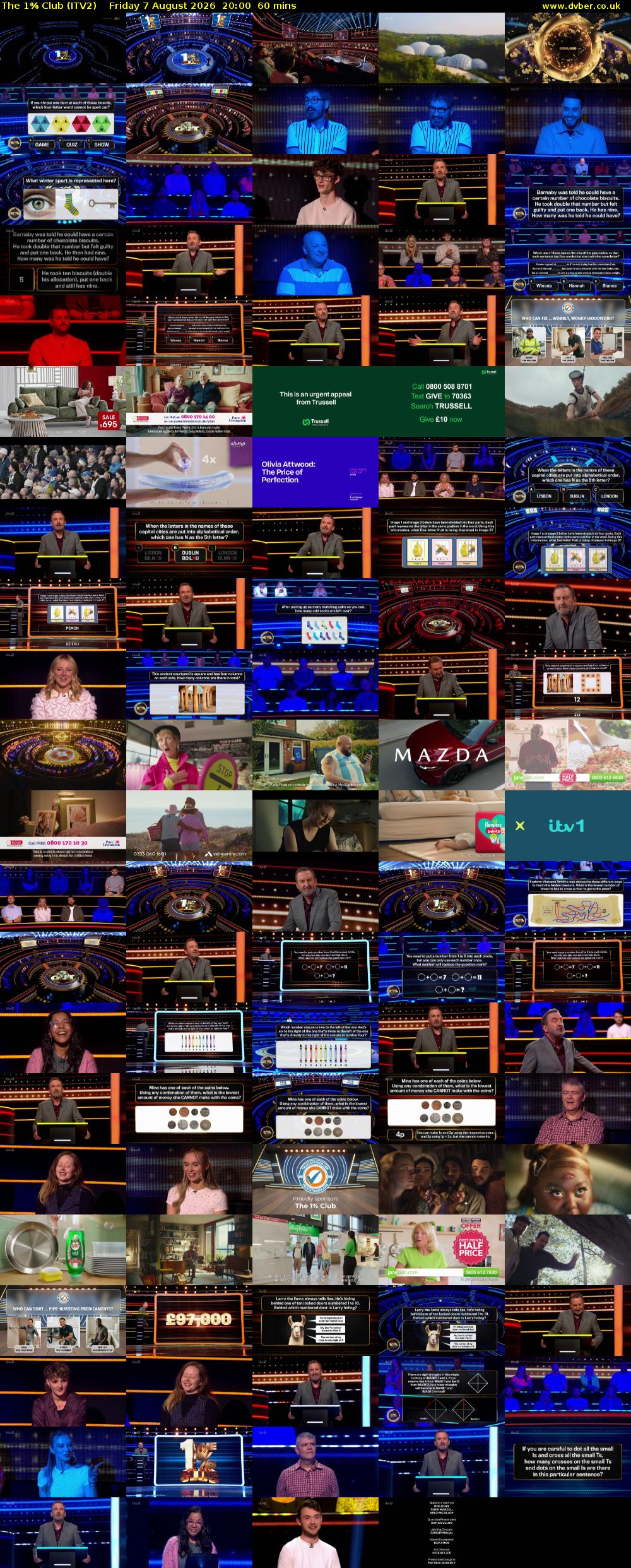 The 1% Club (ITV2) Friday 7 August 2026 20:00 - 21:00