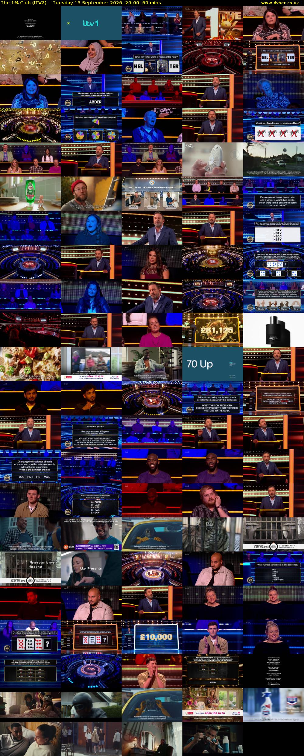 The 1% Club (ITV2) Tuesday 15 September 2026 20:00 - 21:00