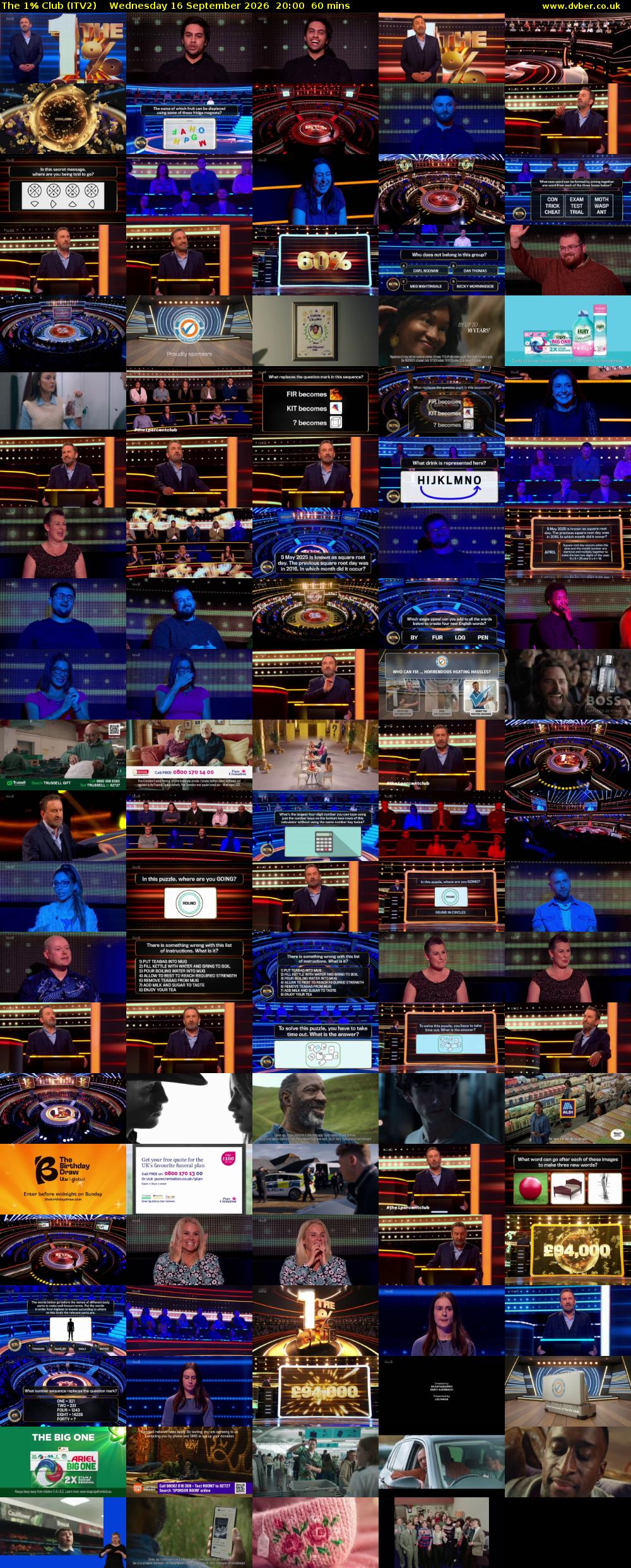 The 1% Club (ITV2) Wednesday 16 September 2026 20:00 - 21:00