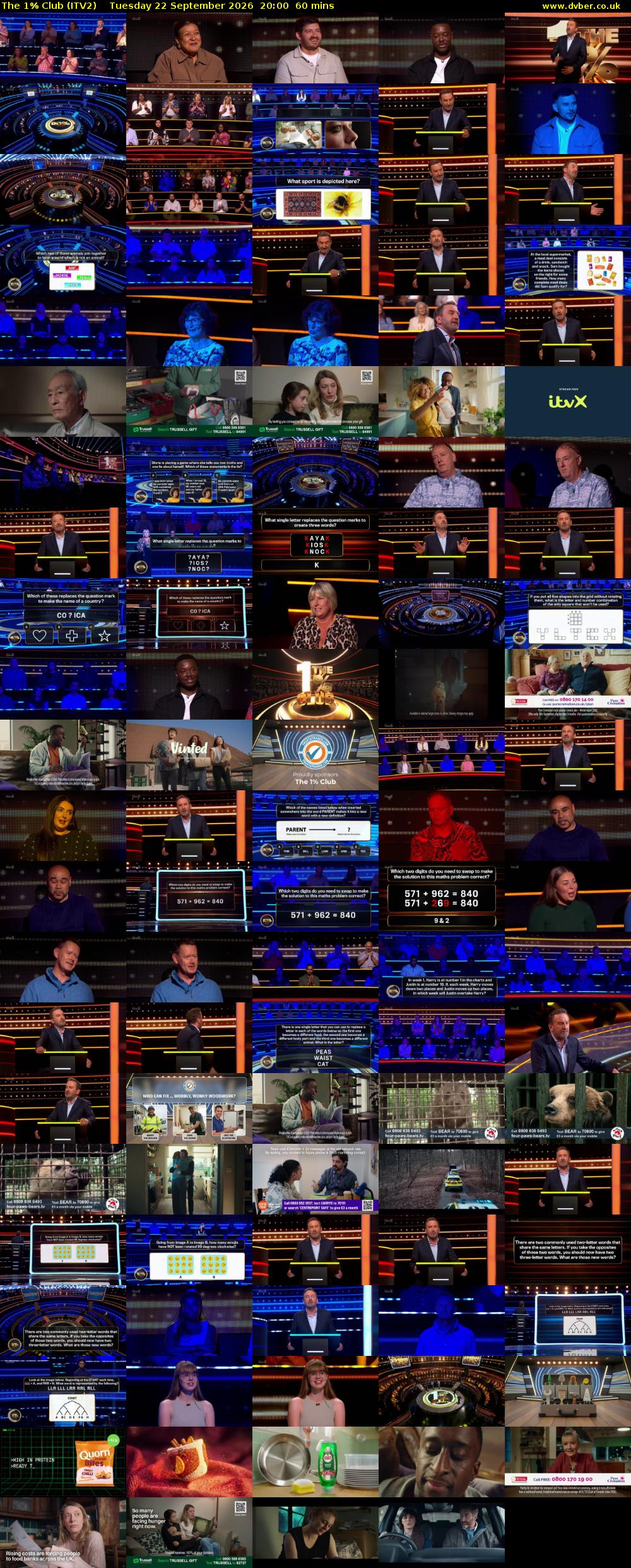 The 1% Club (ITV2) Tuesday 22 September 2026 20:00 - 21:00