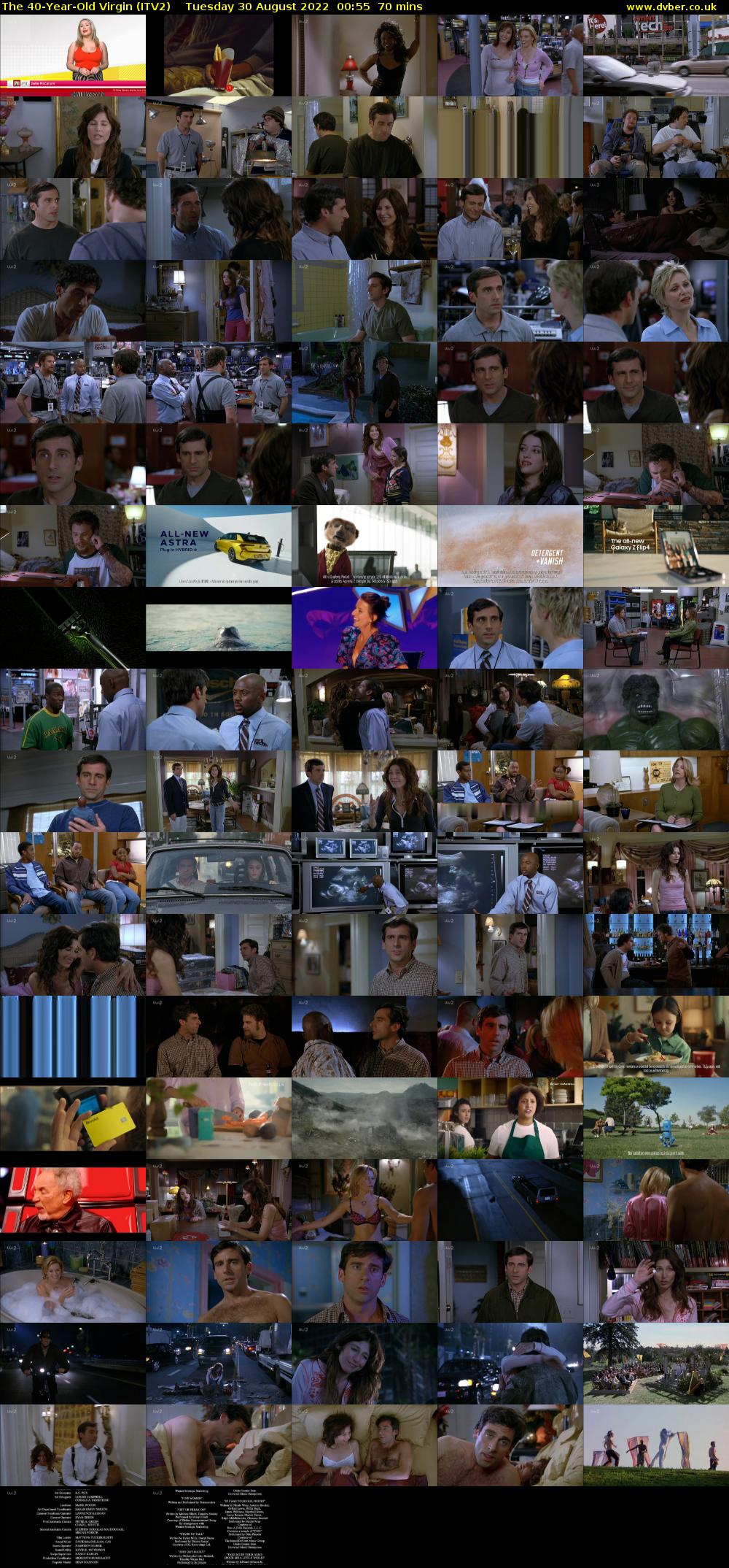 The 40-Year-Old Virgin (ITV2) Tuesday 30 August 2022 00:55 - 02:05