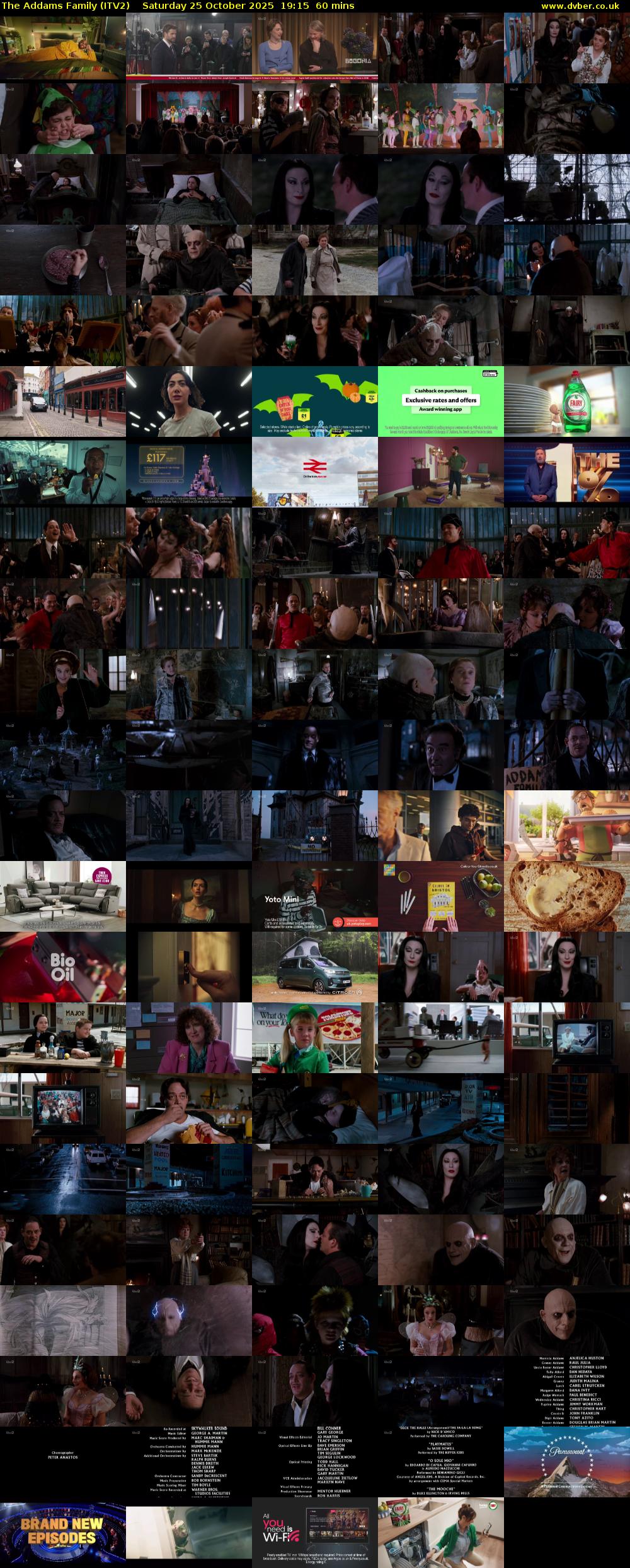 The Addams Family (ITV2) Saturday 25 October 2025 19:15 - 20:15