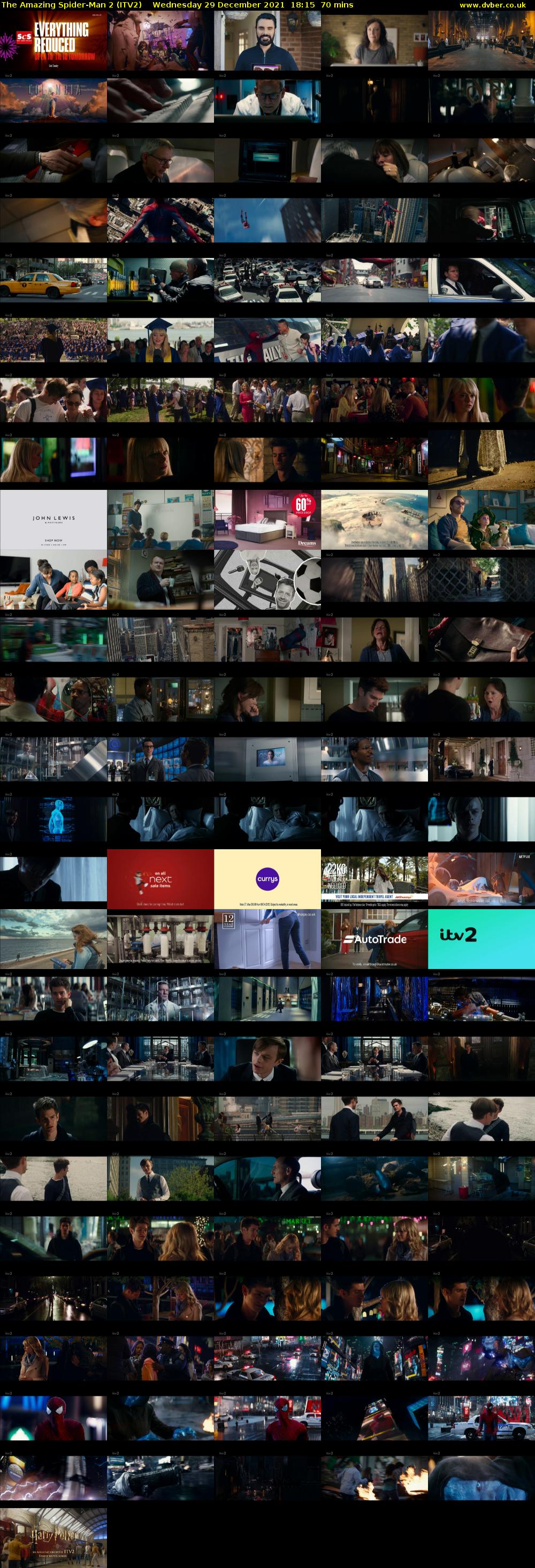 The Amazing Spider-Man 2 (ITV2) Wednesday 29 December 2021 18:15 - 19:25