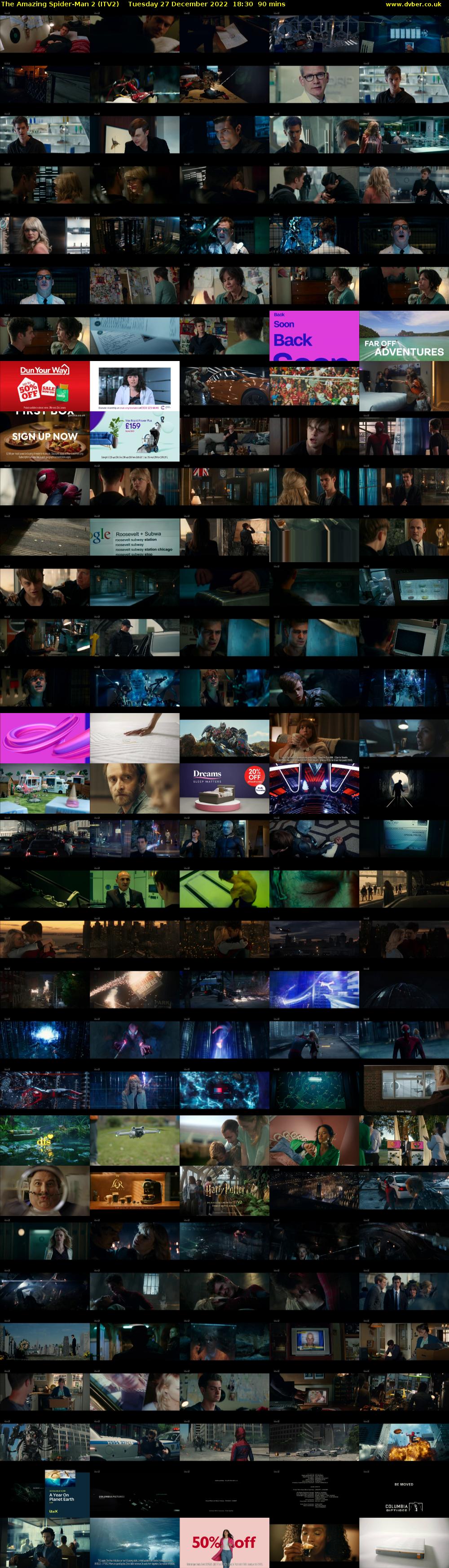 The Amazing Spider-Man 2 (ITV2) Tuesday 27 December 2022 18:30 - 20:00