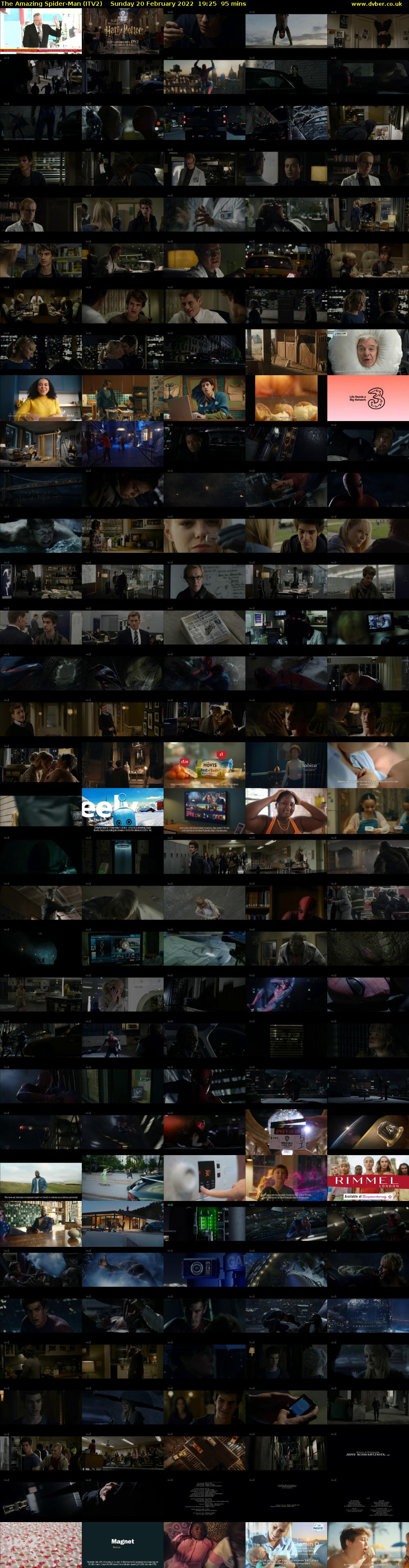The Amazing Spider-Man (ITV2) Sunday 20 February 2022 19:25 - 21:00