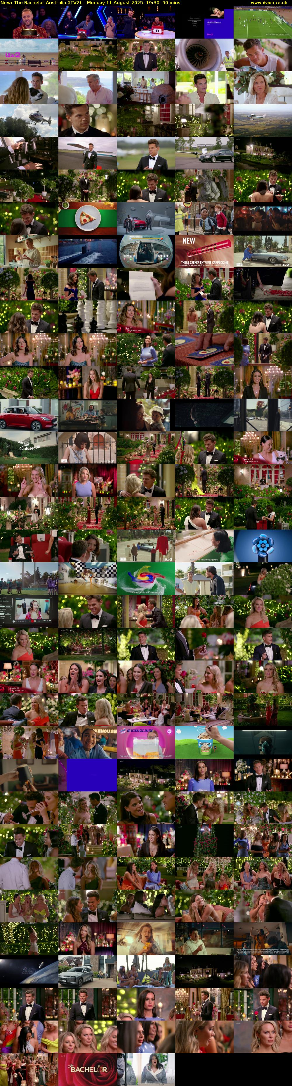 The Bachelor Australia (ITV2) Monday 11 August 2025 19:30 - 21:00