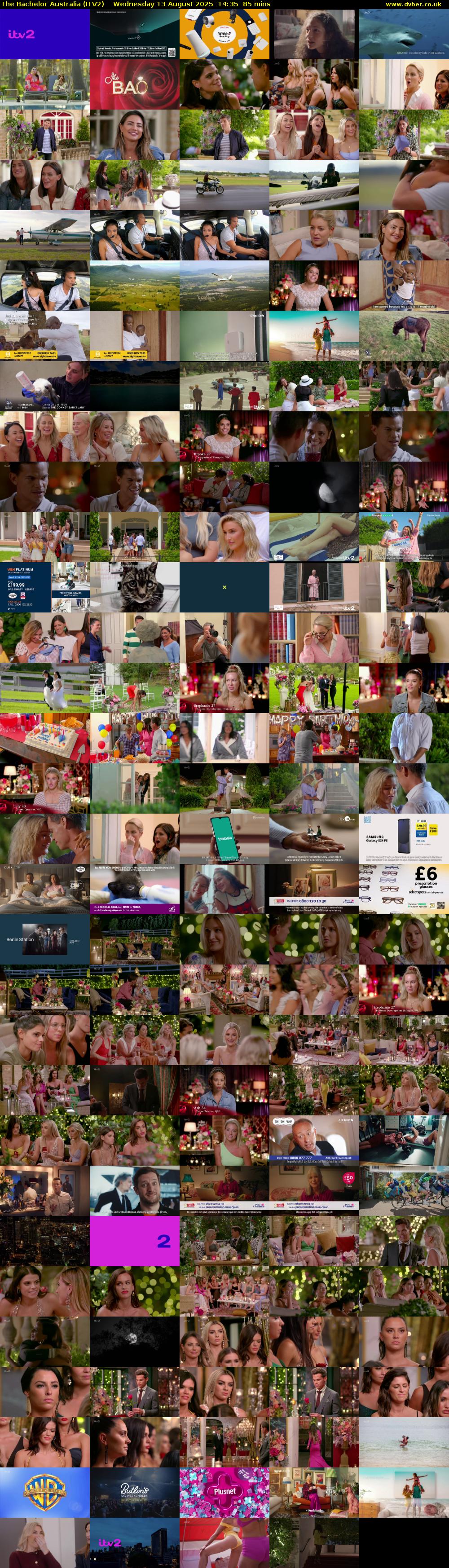 The Bachelor Australia (ITV2) Wednesday 13 August 2025 14:35 - 16:00
