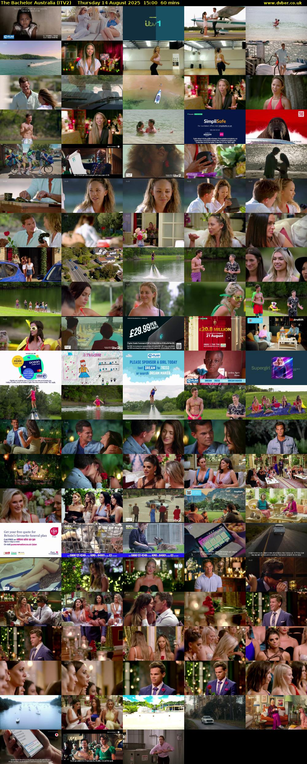 The Bachelor Australia (ITV2) Thursday 14 August 2025 15:00 - 16:00