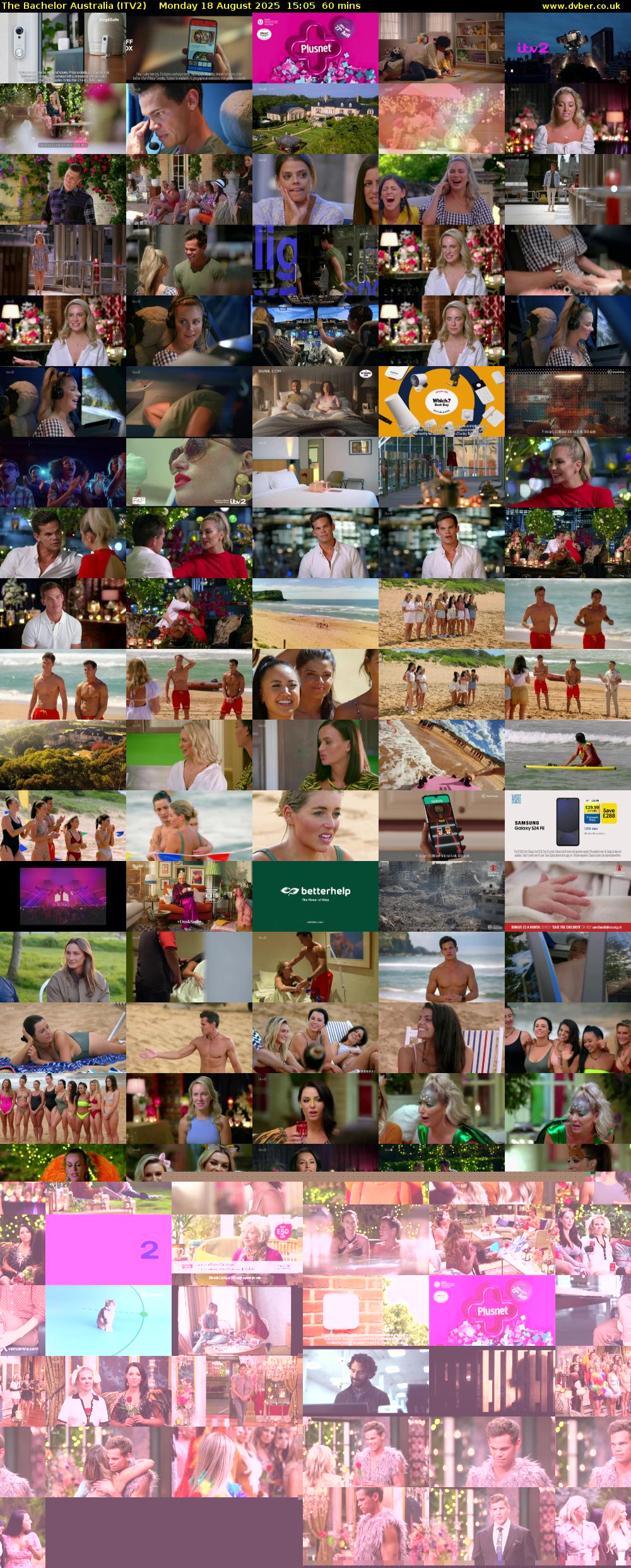 The Bachelor Australia (ITV2) Monday 18 August 2025 15:05 - 16:05