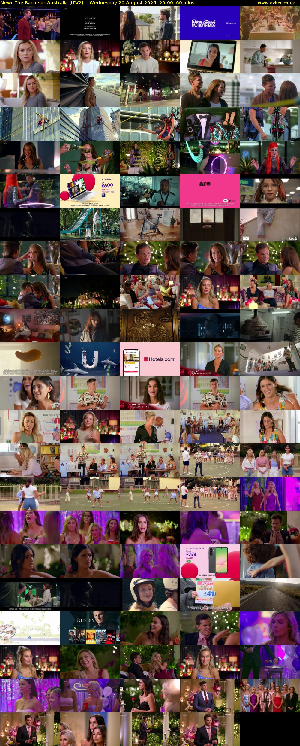 The Bachelor Australia (ITV2) Wednesday 20 August 2025 20:00 - 21:00