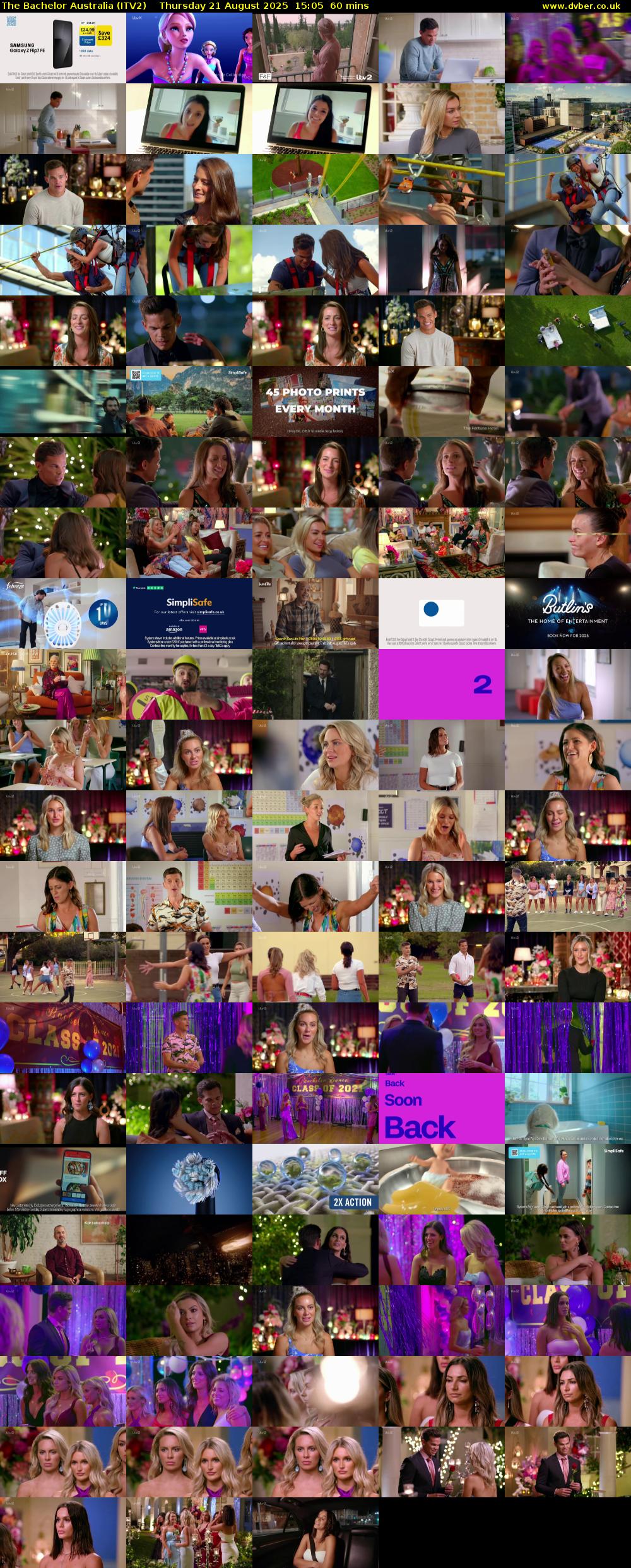 The Bachelor Australia (ITV2) Thursday 21 August 2025 15:05 - 16:05