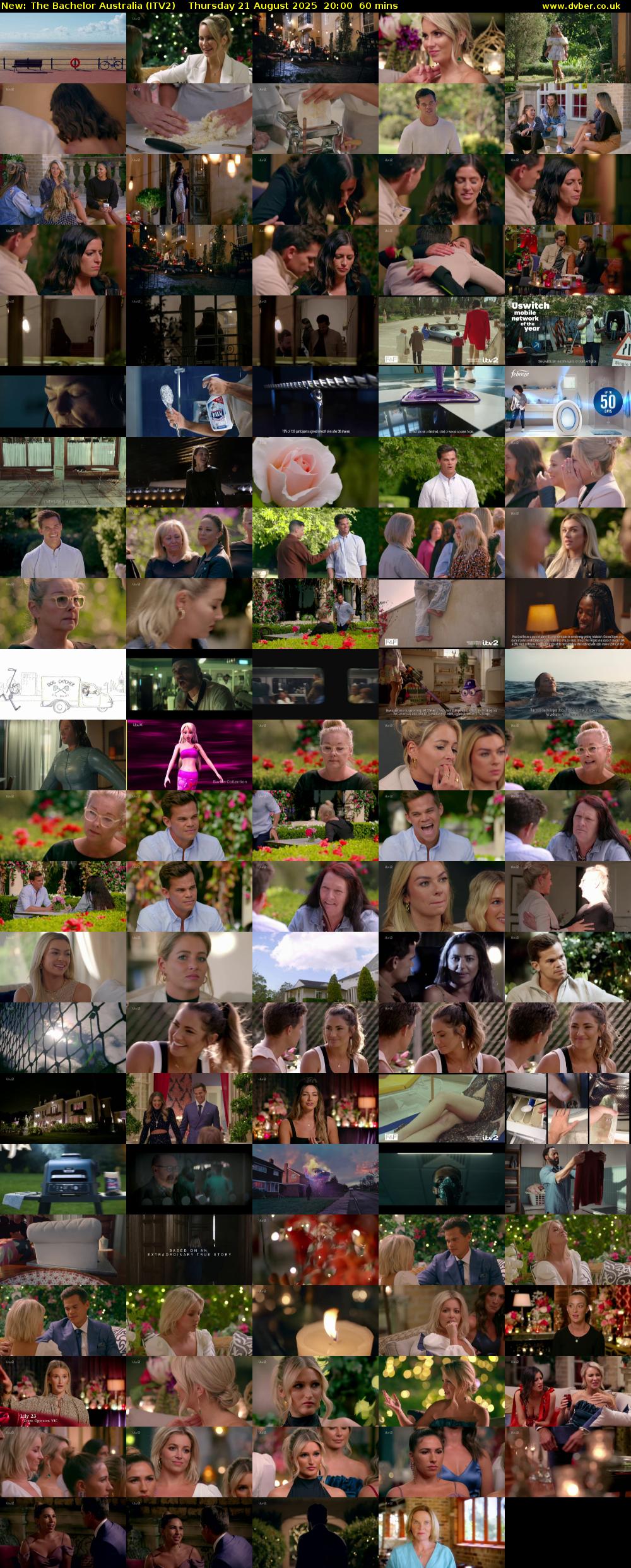 The Bachelor Australia (ITV2) Thursday 21 August 2025 20:00 - 21:00