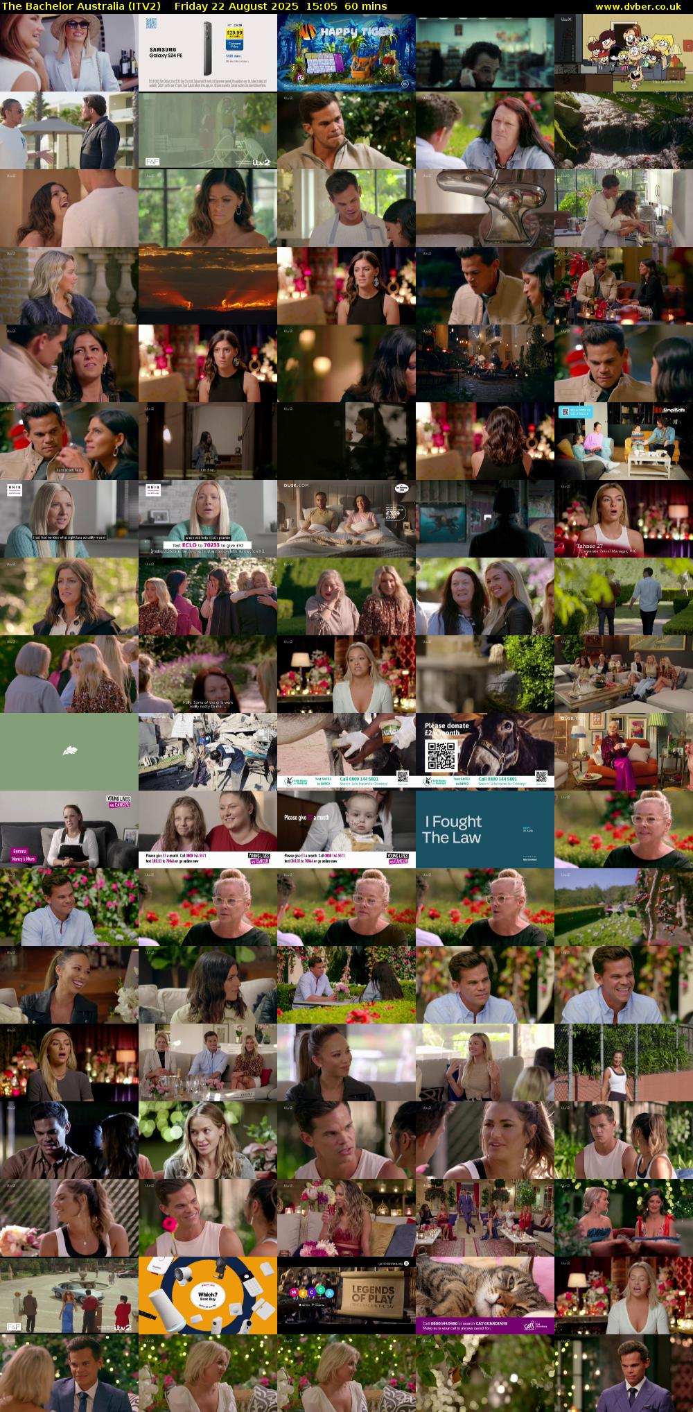 The Bachelor Australia (ITV2) Friday 22 August 2025 15:05 - 16:05
