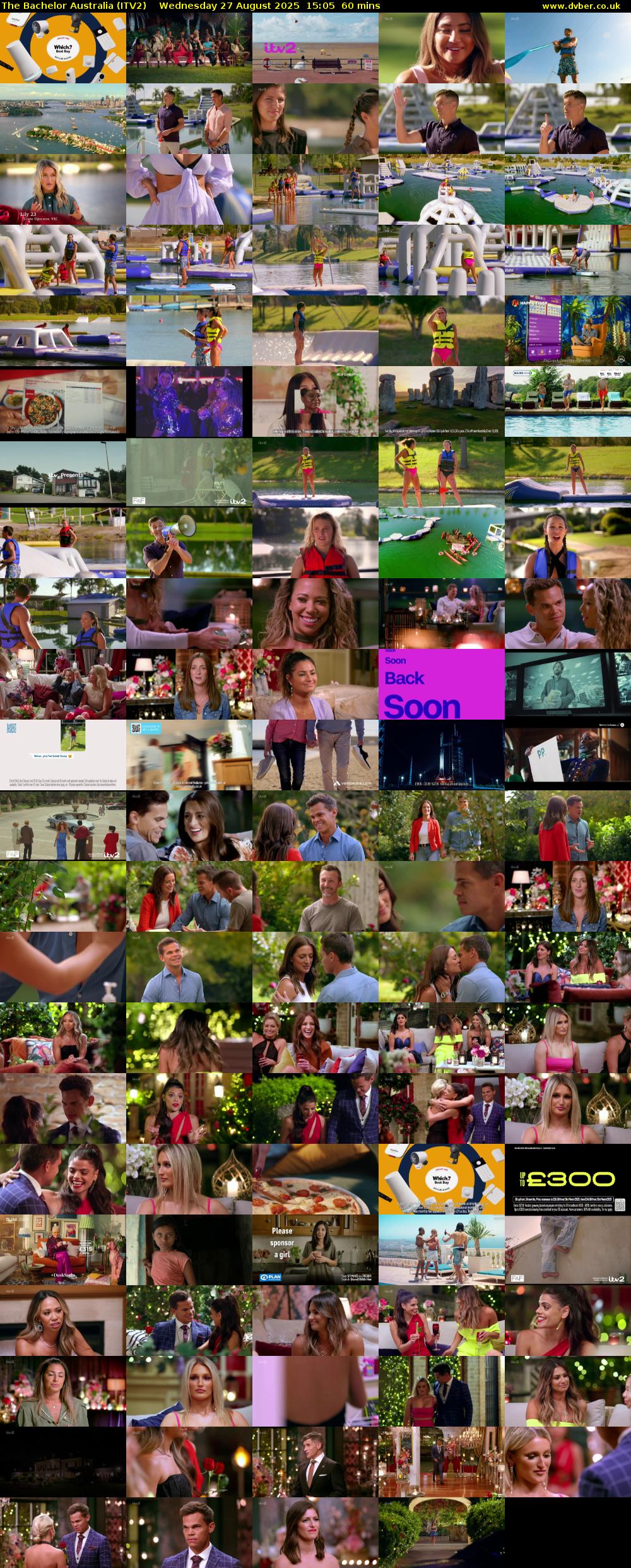The Bachelor Australia (ITV2) Wednesday 27 August 2025 15:05 - 16:05