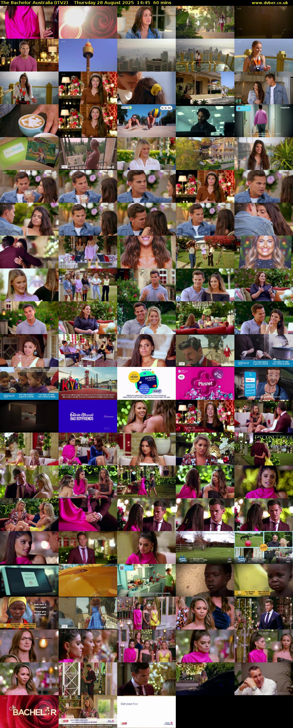 The Bachelor Australia (ITV2) Thursday 28 August 2025 14:45 - 15:45
