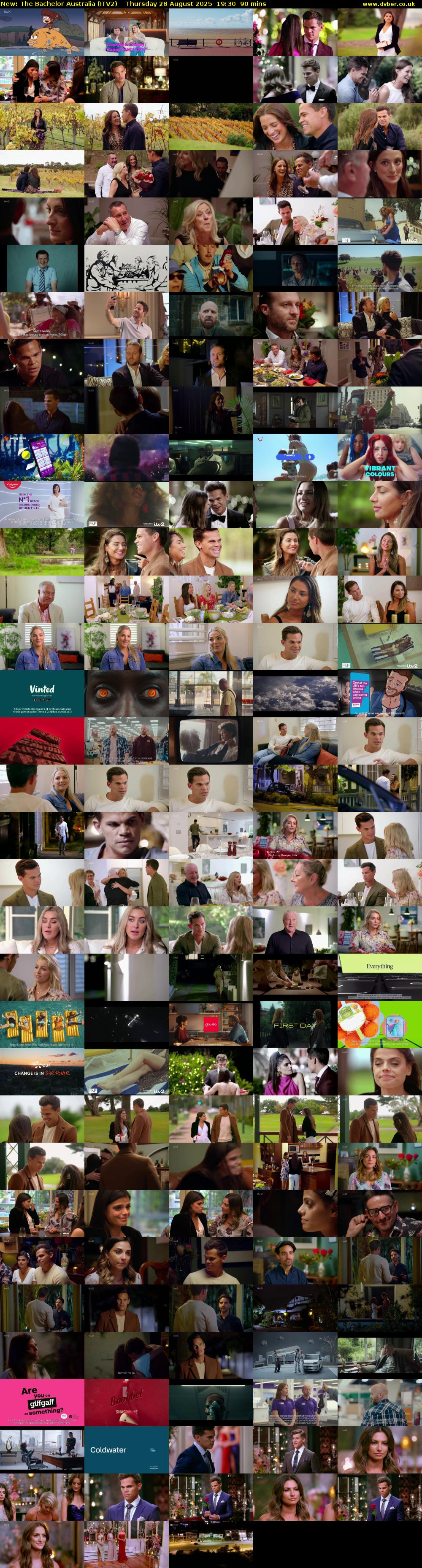 The Bachelor Australia (ITV2) Thursday 28 August 2025 19:30 - 21:00