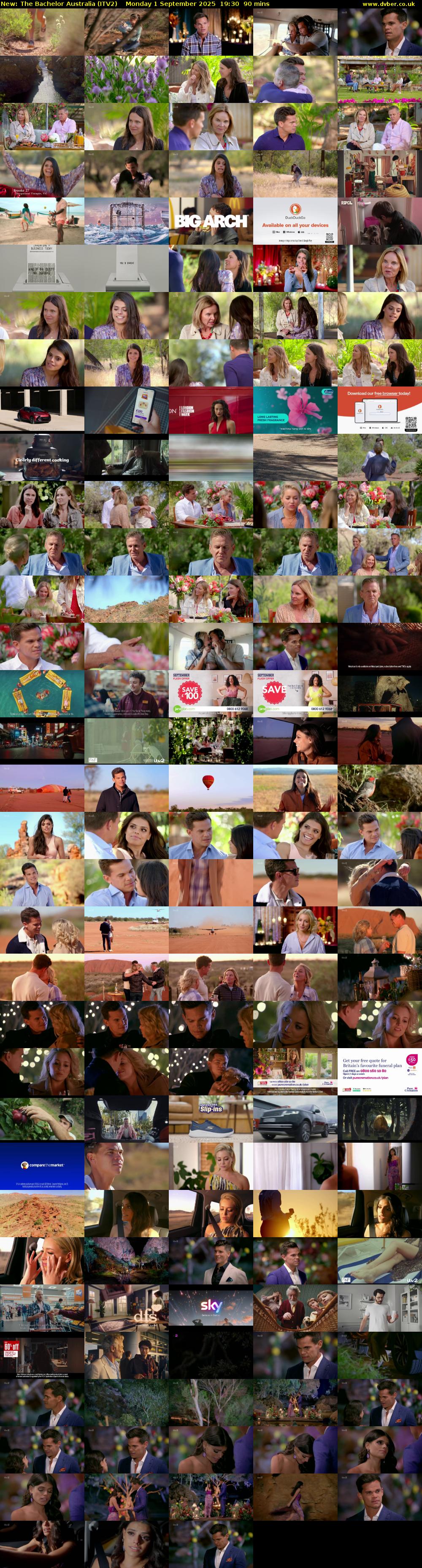 The Bachelor Australia (ITV2) Monday 1 September 2025 19:30 - 21:00