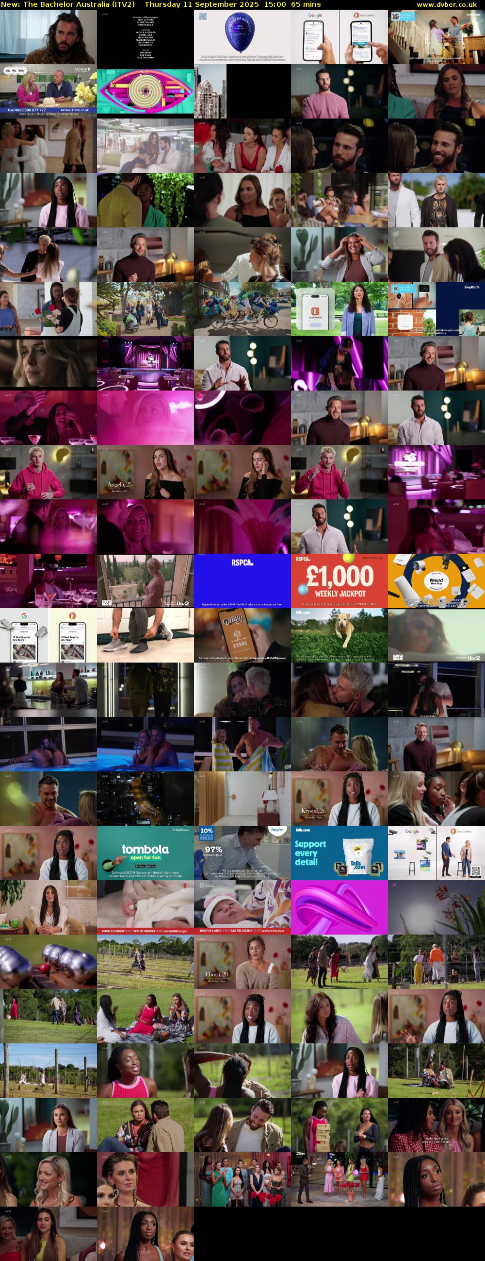 The Bachelor Australia (ITV2) Thursday 11 September 2025 15:00 - 16:05