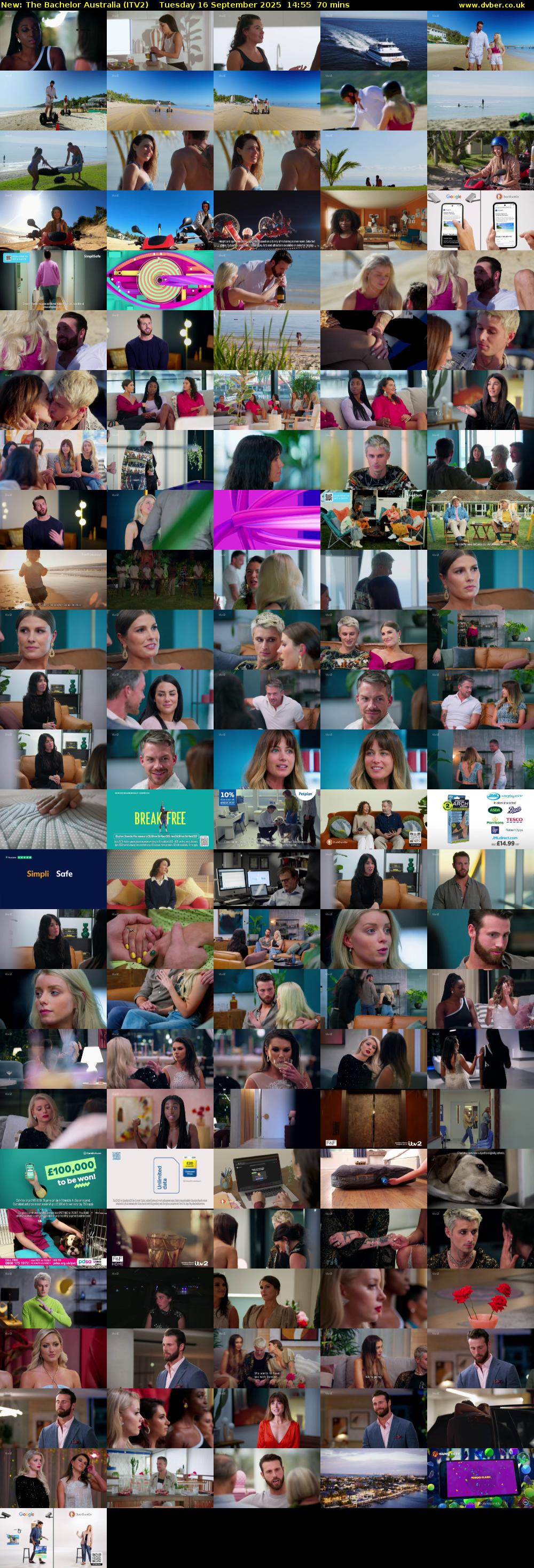 The Bachelor Australia (ITV2) Tuesday 16 September 2025 14:55 - 16:05